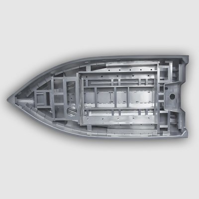 Close view of Kinocean boat welding workmanship