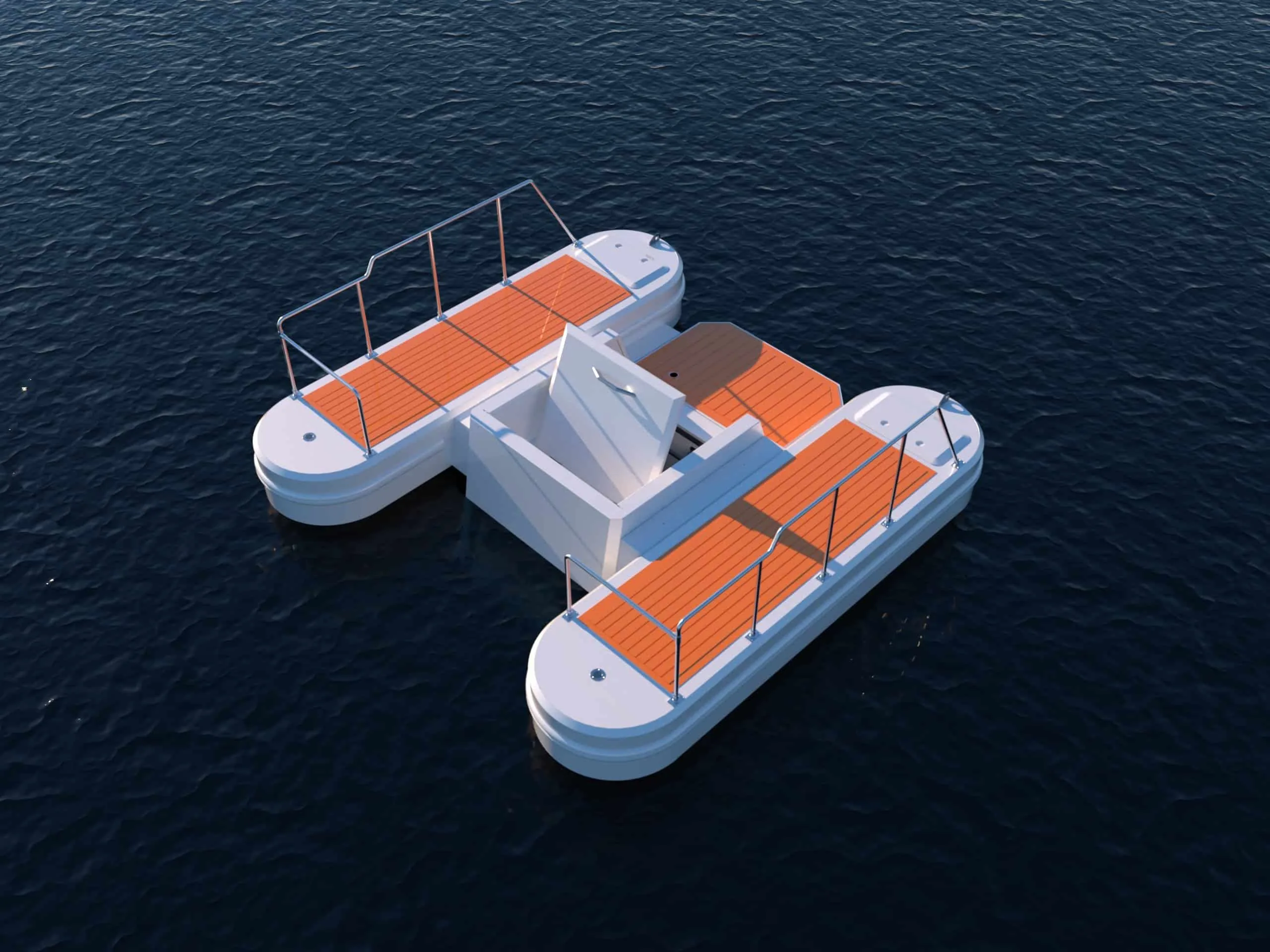 Semi-submarine boat exterior project view