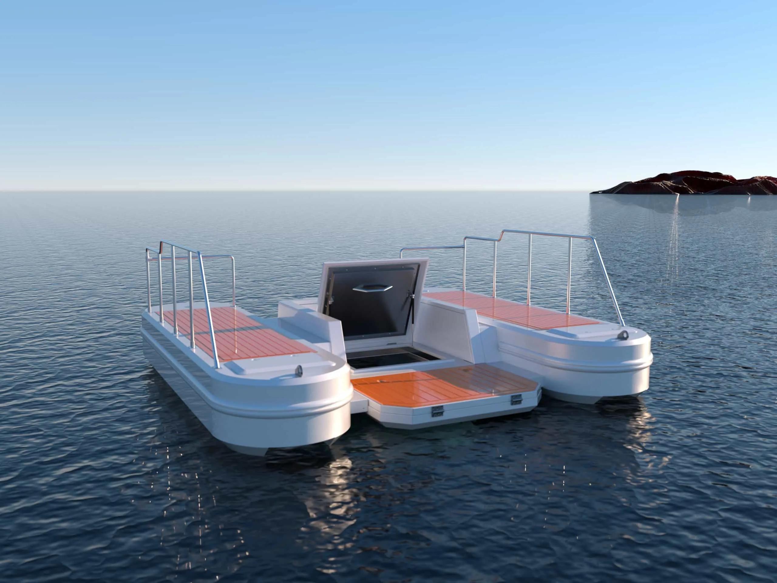 Semi-submarine boat tourism project view