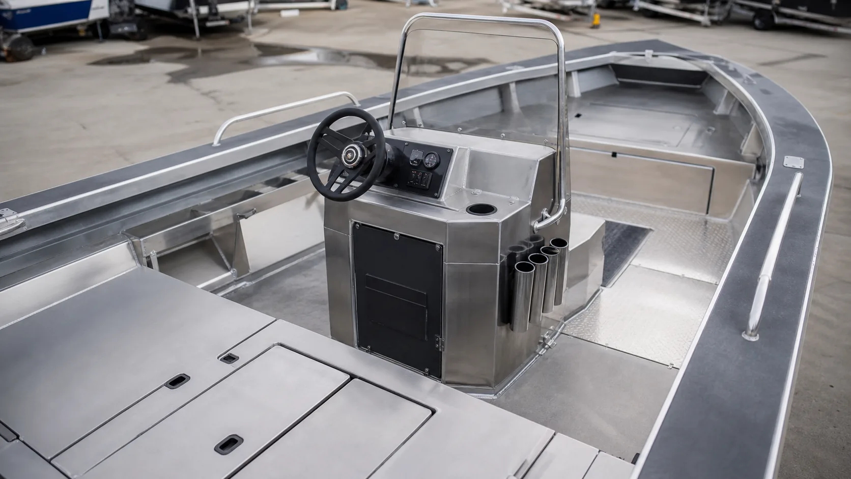 Dealer review of aluminum fishing boat configuration