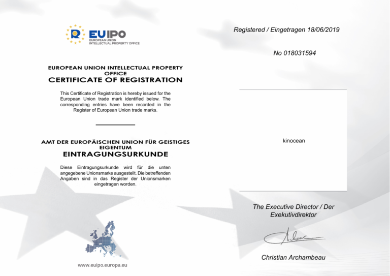 European Union registration document preview for 018031594